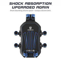 SOBMOTO vibration dampener detail highlighting rubber shock absorption benefit