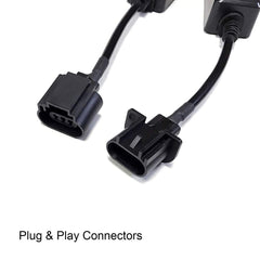 SOCAL-LED LIGHTING AMP connector detail demonstrating true plug-and-play ease