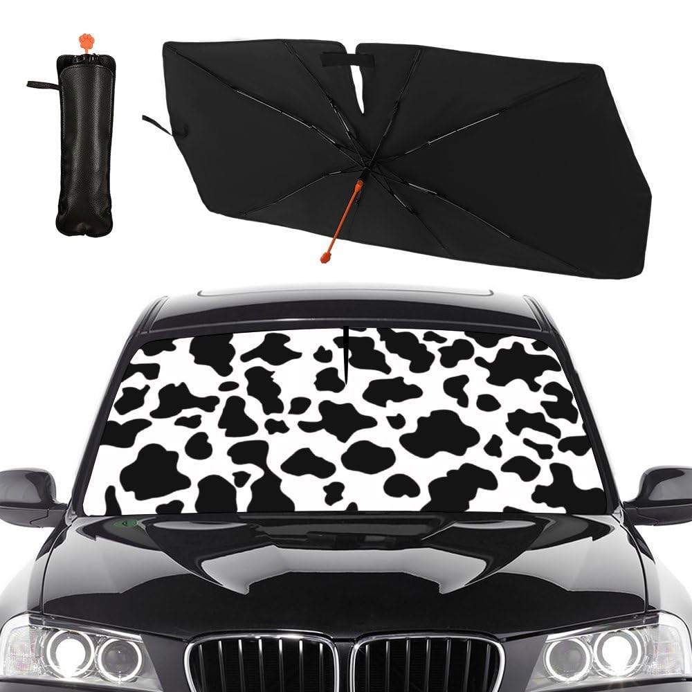 Socira cow print front view showing bold pattern and UV protection benefit