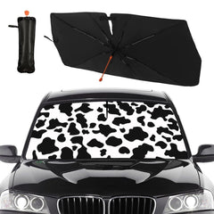 Socira cow print front view showing bold pattern and UV protection benefit