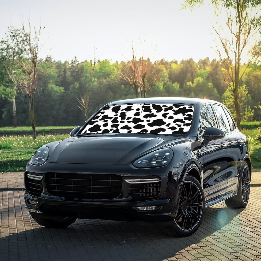 Socira cow print in car lifestyle scene reducing heat and creating comfort benefit