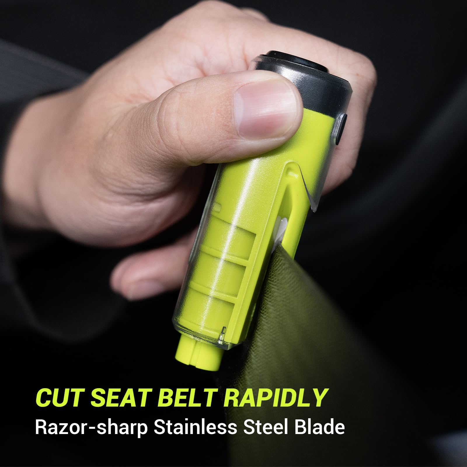 SodaRide flashlight strobe mode active showing high-visibility emergency signaling