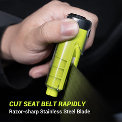 SodaRide flashlight strobe mode active showing high-visibility emergency signaling