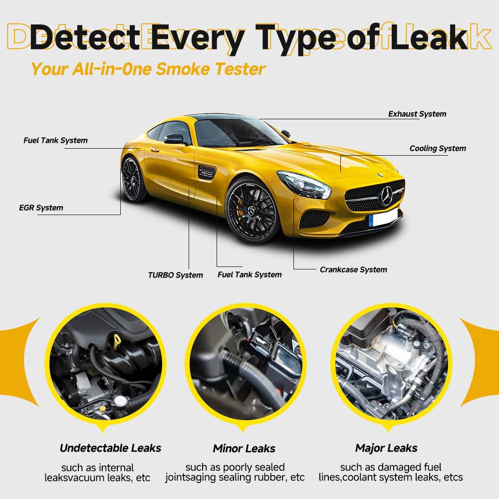 Solary bright smoke output demonstration revealing leak locations clearly