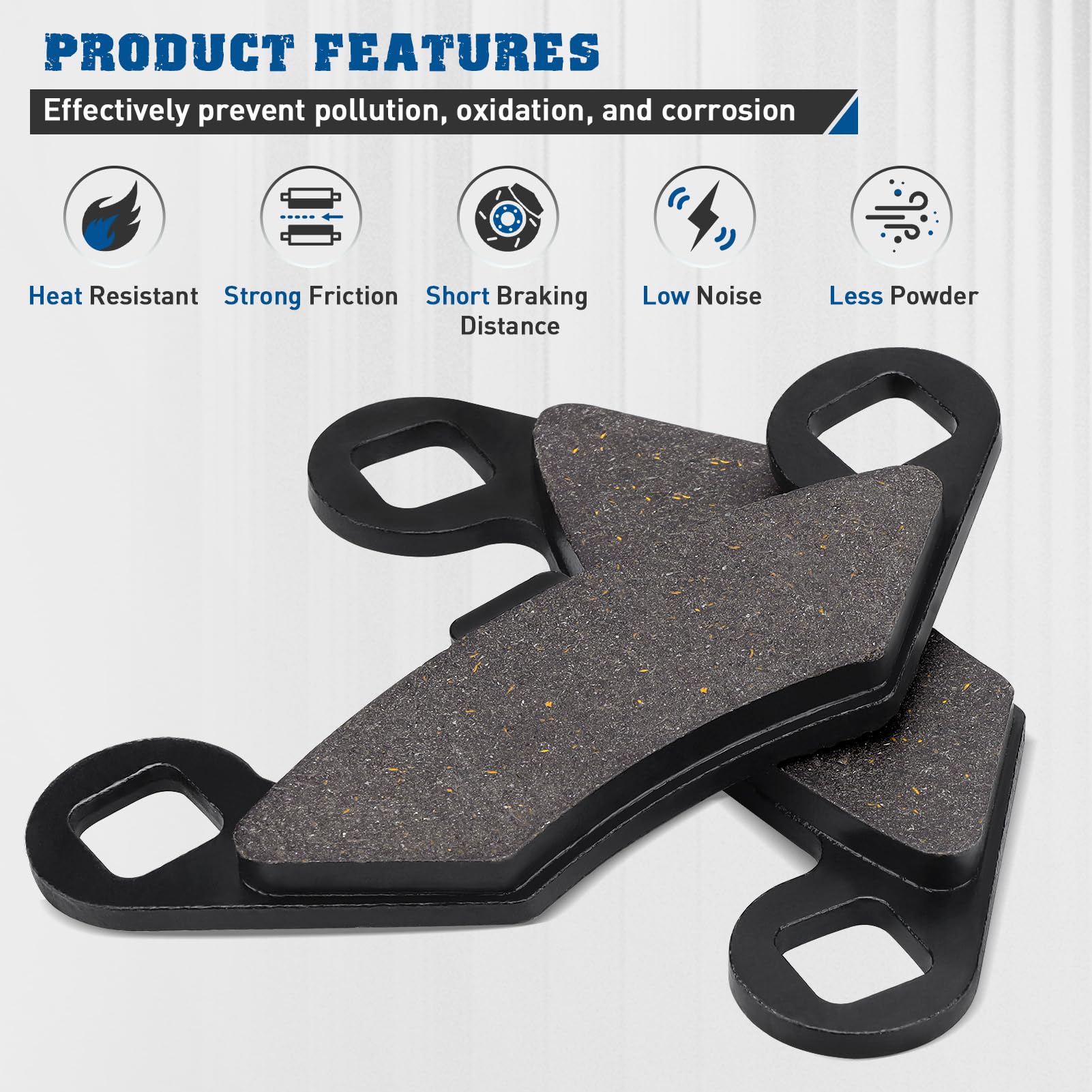 SOLLON front brake pad installed on Polaris RZR demonstrating improved stopping