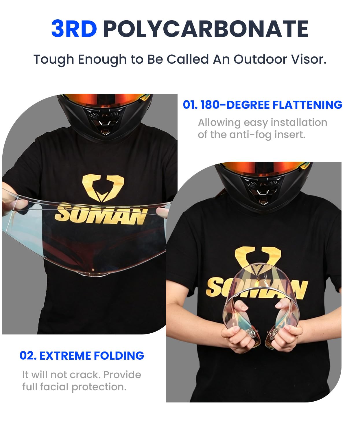 Soman deep smoke edge seal close-up demonstrating windproof dustproof protection