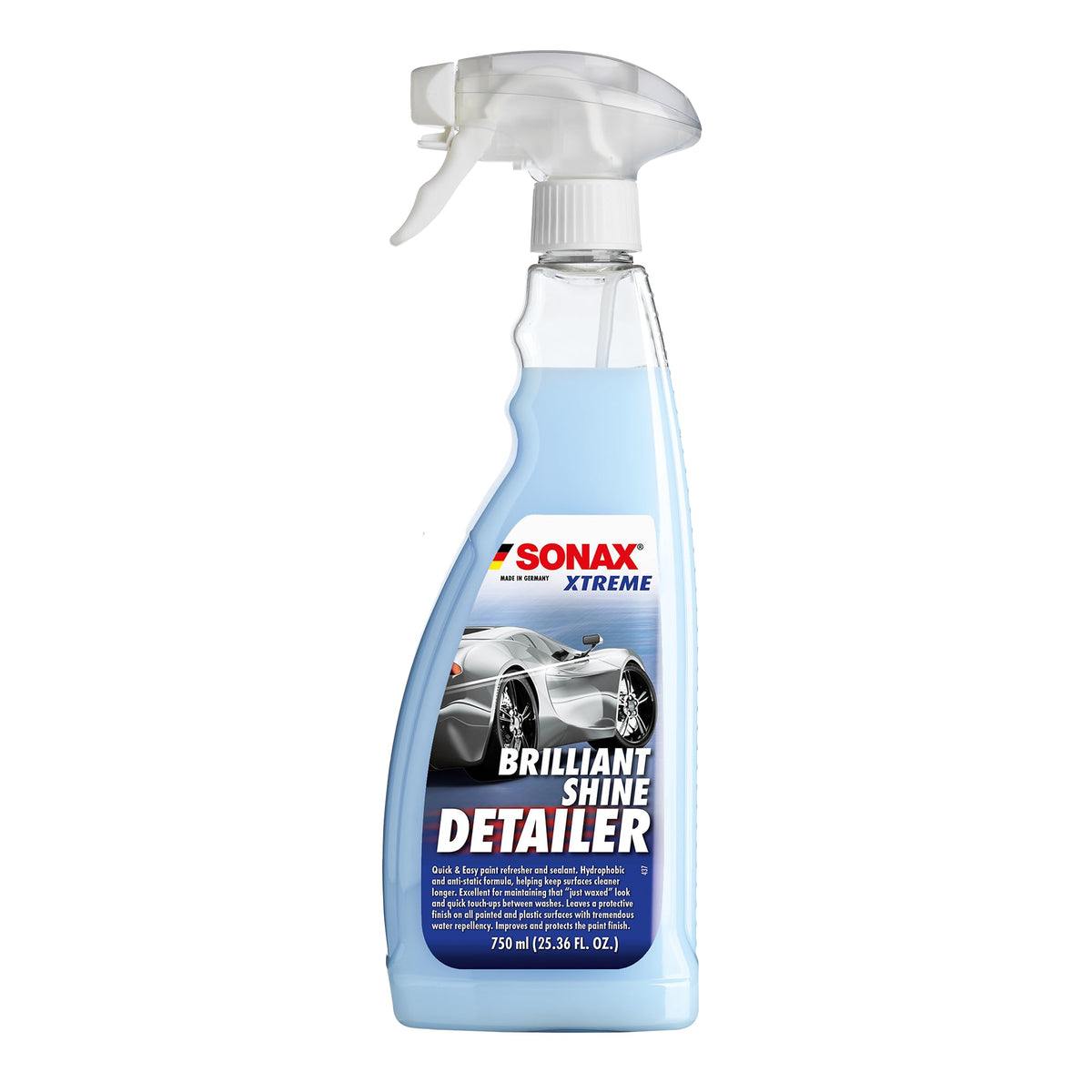 SONAX Brilliant Shine 750ml front bottle view showing label and size for easy identification and trust