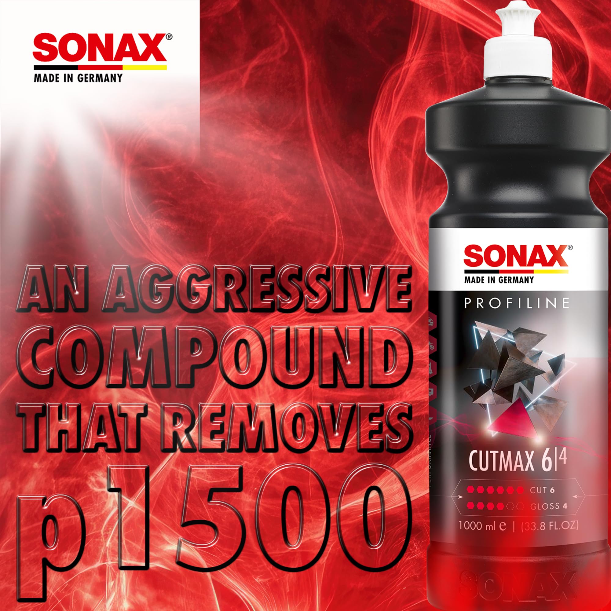 SONAX CutMax in a professional detailing bay representing workshop use