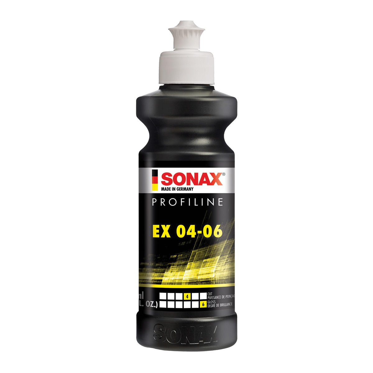 SONAX bottle front label showing product name and benefits