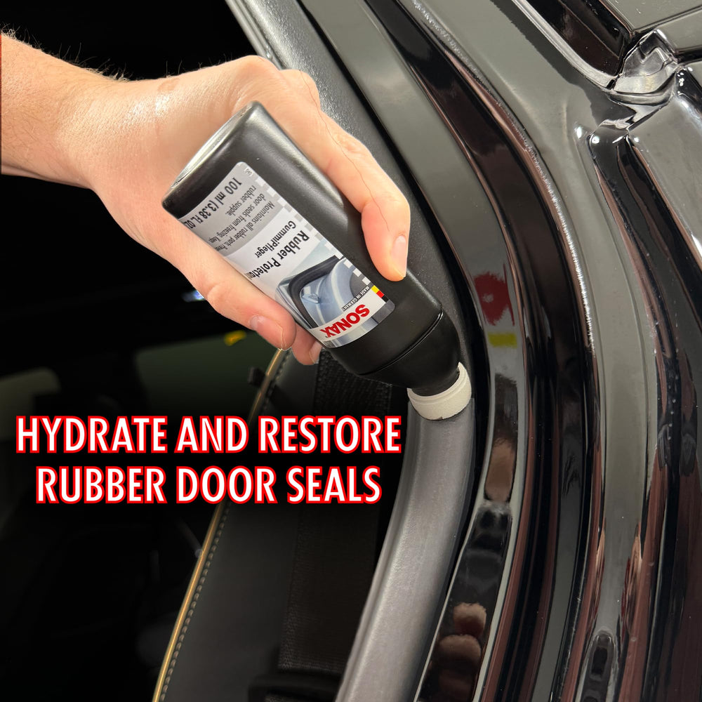 SONAX used on car seals in winter to help prevent frozen doors benefit