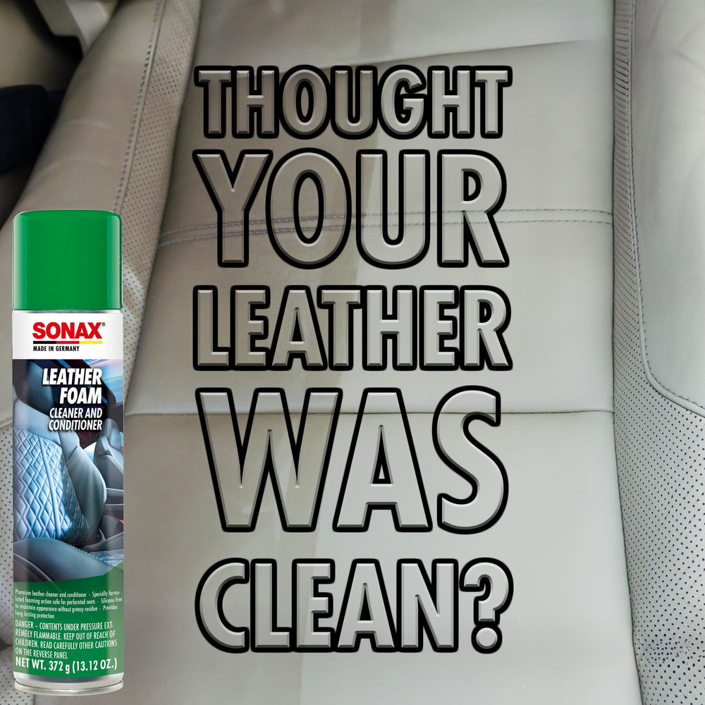 SONAX used in a car interior conveying refreshed, natural leather