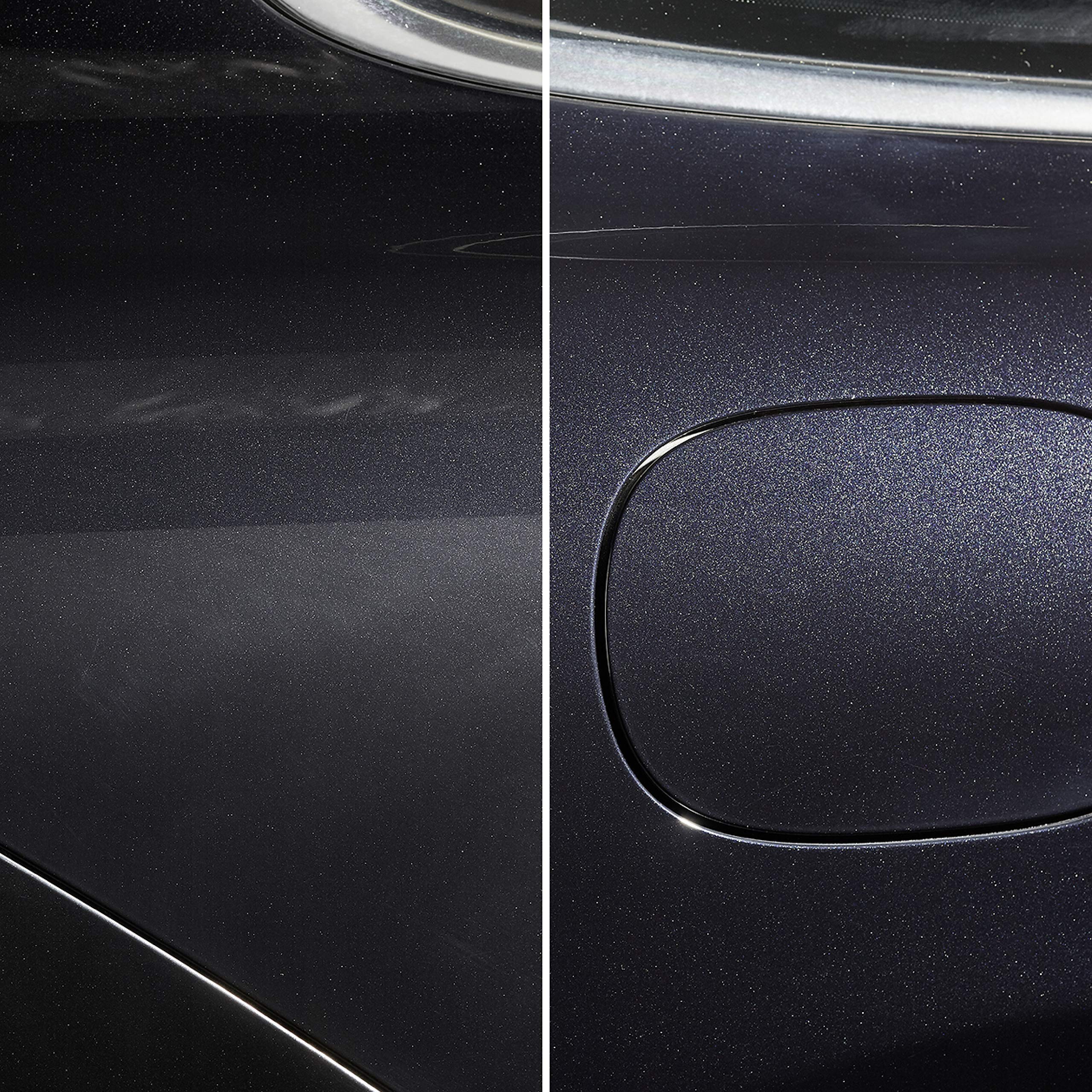 SONAX polished car panel showing glossy finish and restored clarity
