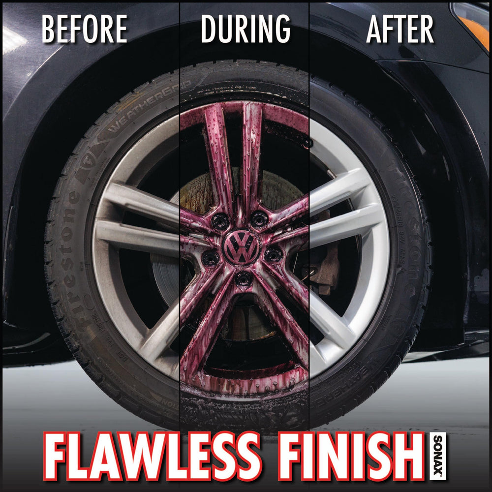 SONAX color change turning red on iron particles showing active brake dust removal