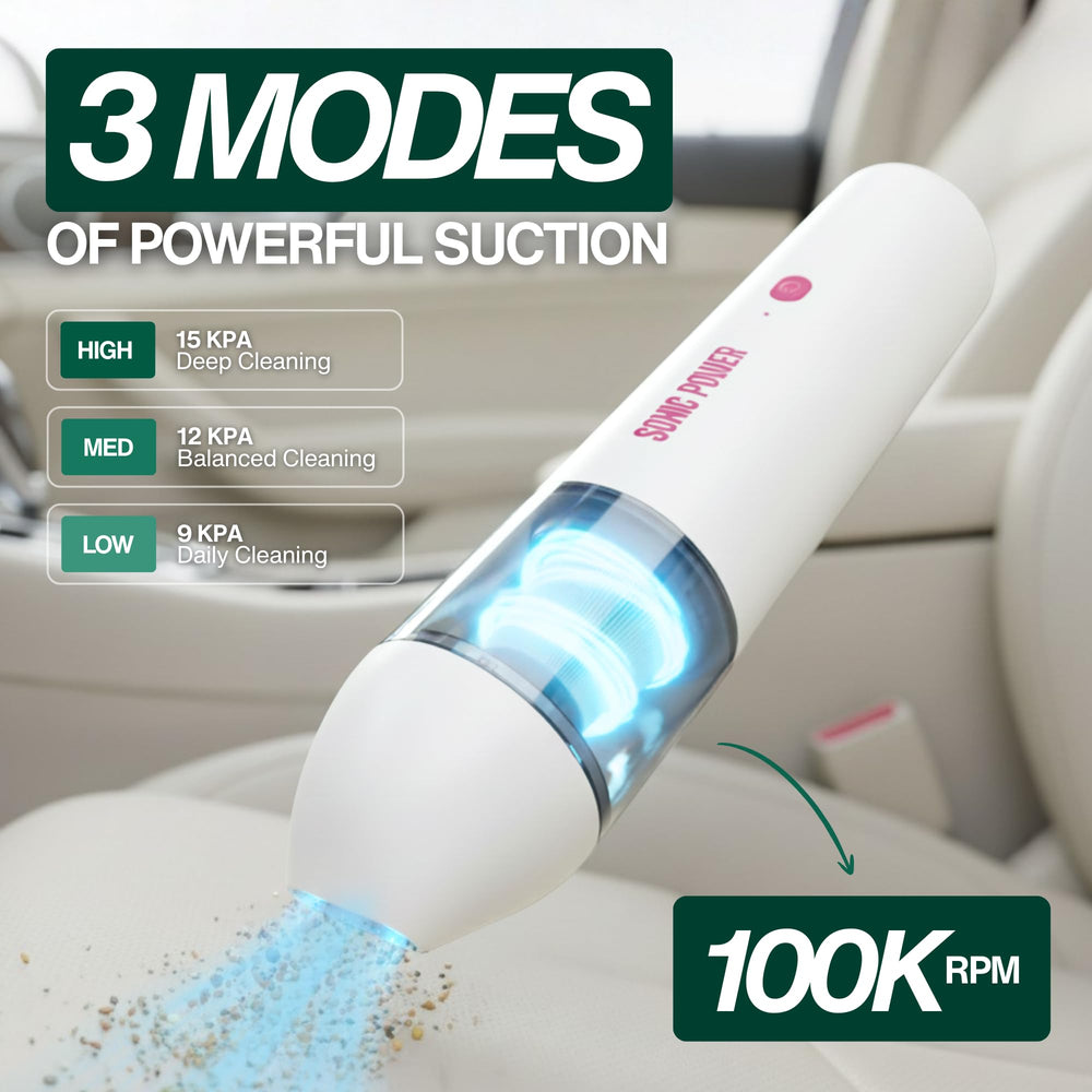 SonicPower closeup of controls and nozzle offering precise cleaning control