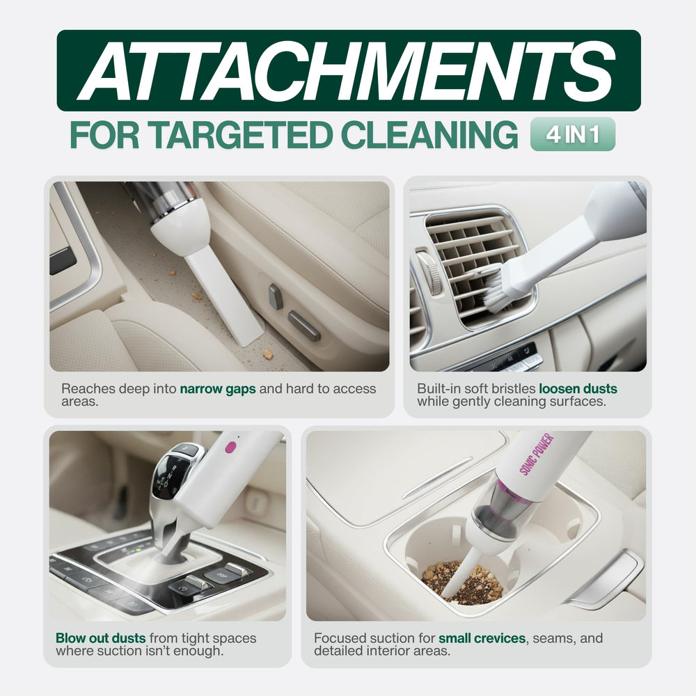 SonicPower cleaning upholstery removing pet hair for cleaner car seats