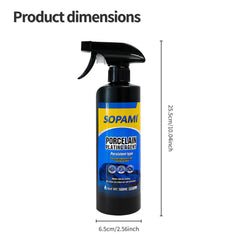 SOPAMI nozzle close-up spraying mist for precise, low-overspray coverage