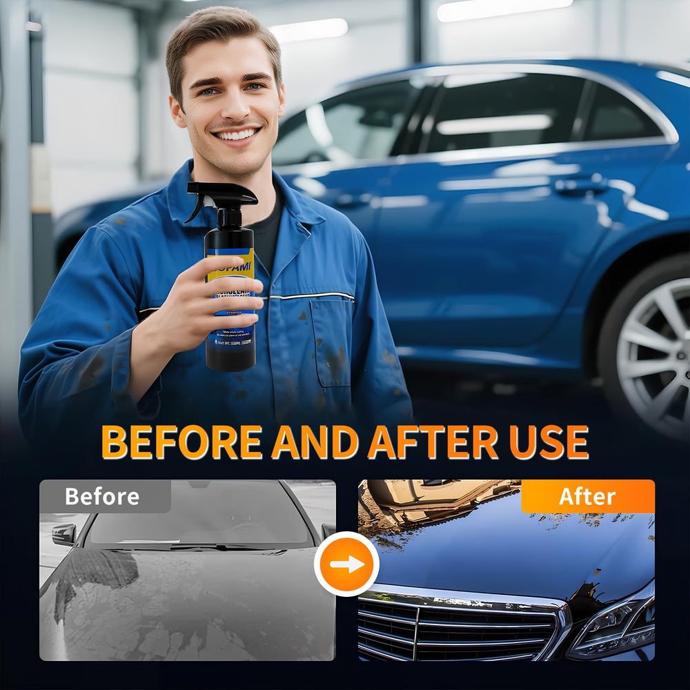 SOPAMI restoring clarity to headlight showing improved visibility and protection