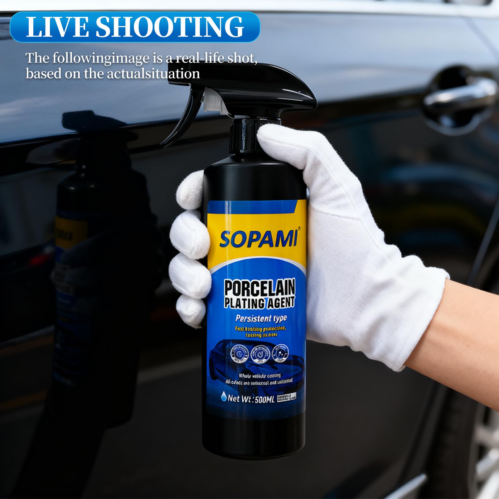 SOPAMI hydrophobic water beading on hood for lasting repellent protection