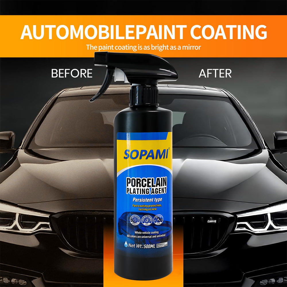 SOPAMI in garage setting demonstrating convenient at-home car care