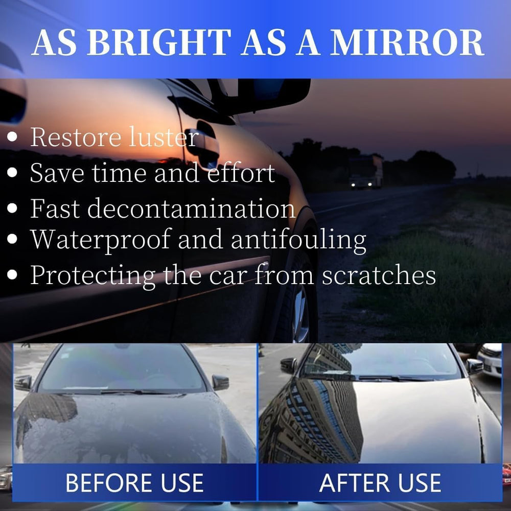 SOPAMI water beading on car hood showing superior hydrophobic protection