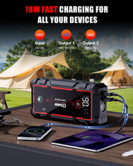 Soulor LED flashlight in use lighting roadside scene for improved visibility
