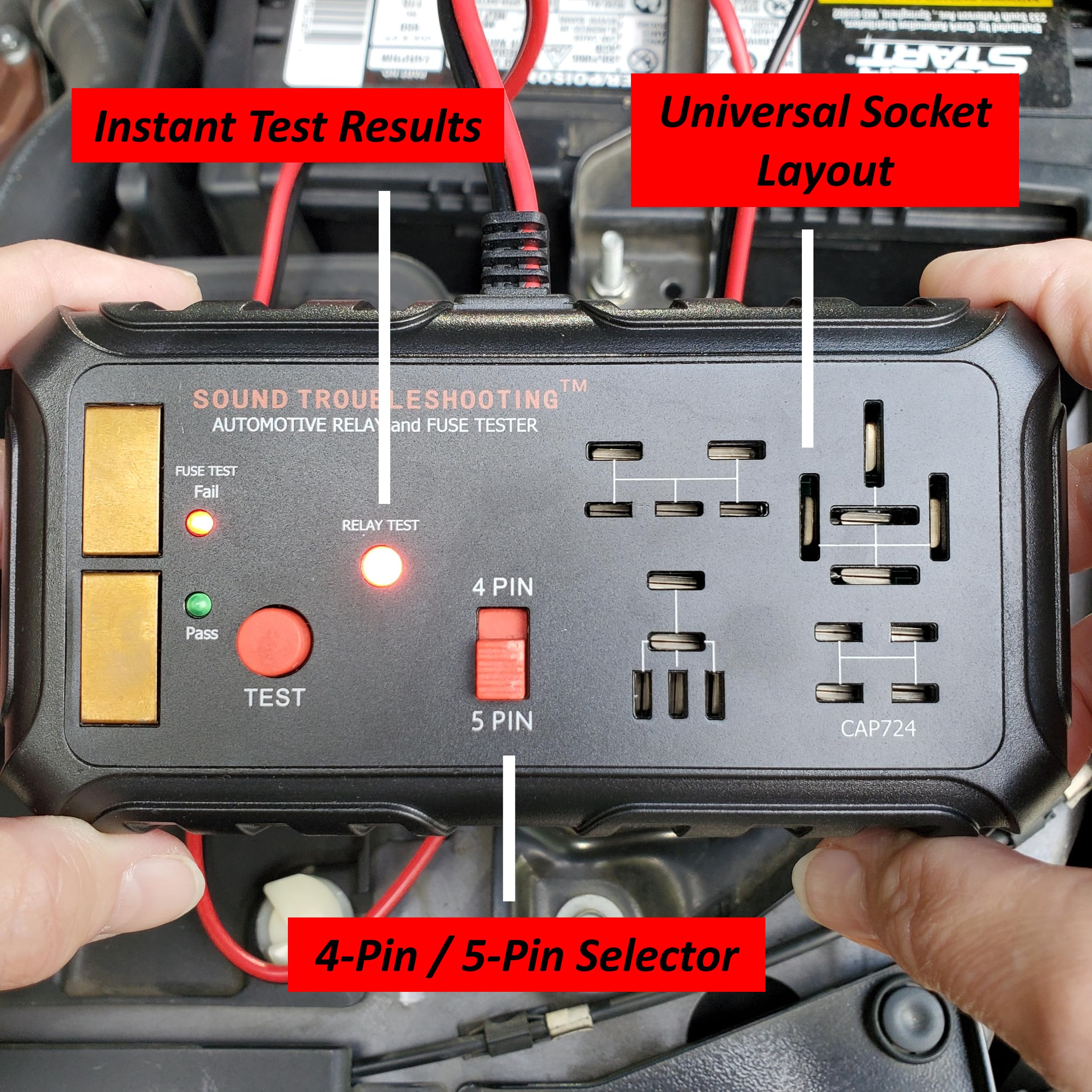 Sound Troubleshooting close-up of plug connector offering secure, clear contact