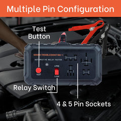 Sound Troubleshooting close-up of relay sockets and pin alignment for accurate insertion