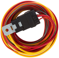 Spal close-up of 40A relay and connector highlighting durable build benefit