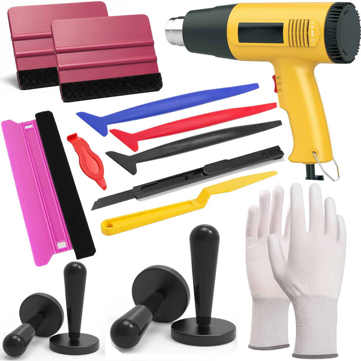 Spanno Tools heat gun front view showing ergonomic handle and nozzle for precise heating