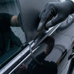 Spanno Tools magnet holder in use secures film for one-person alignment