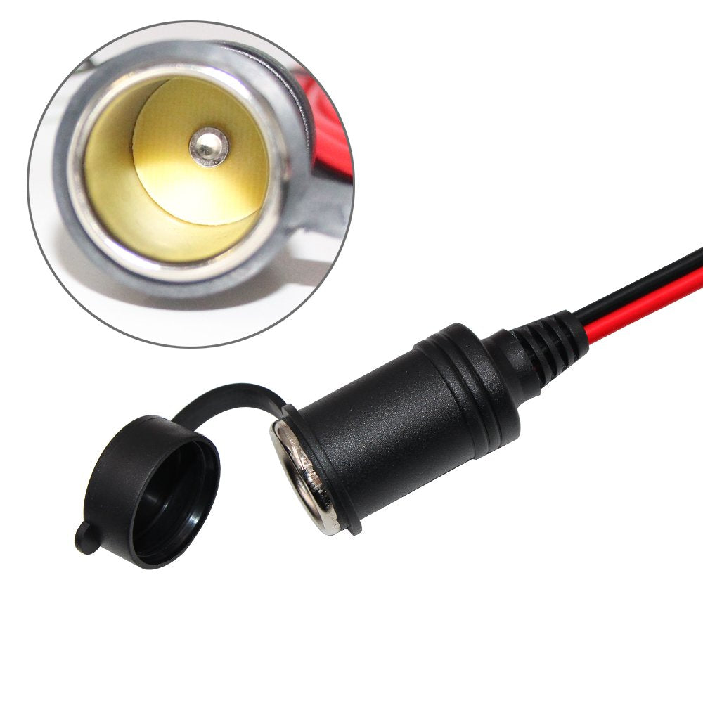 SPARKING socket in use powering a camping fridge for portable power