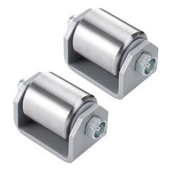 SPARKWHIZ front view showing both weld-on rollers and their durable steel finish