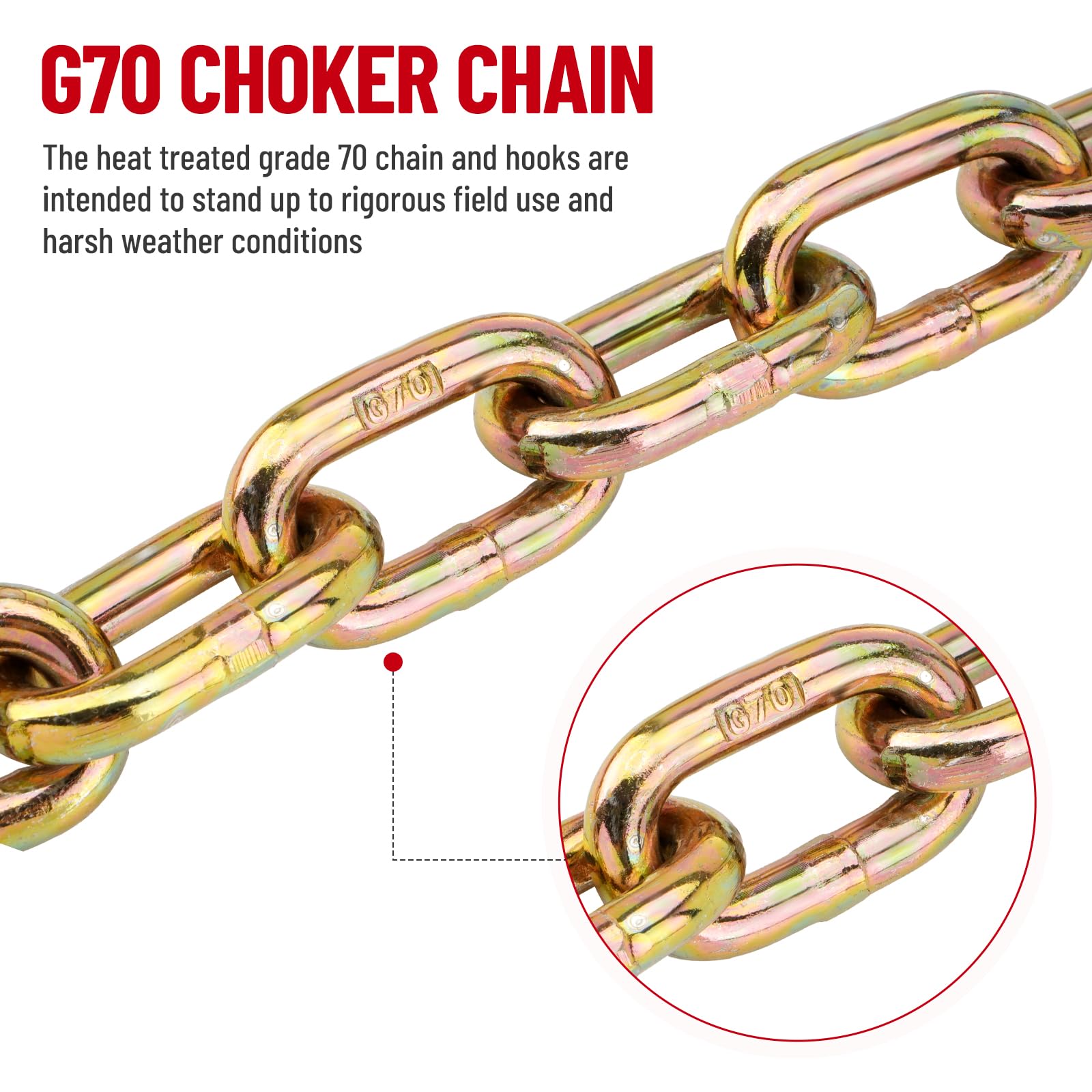SPARKWHIZ choker hook engaged in a skidding cone showing secure hold during pulls