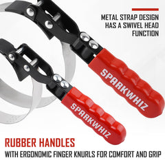 SPARKWHIZ swivel handle used inside tight engine bay to access hard-to-reach filters