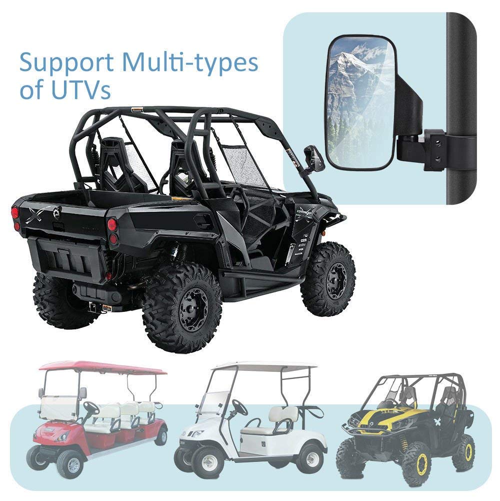 SPAUTO mirror on UTV in trail setting improves situational awareness while riding