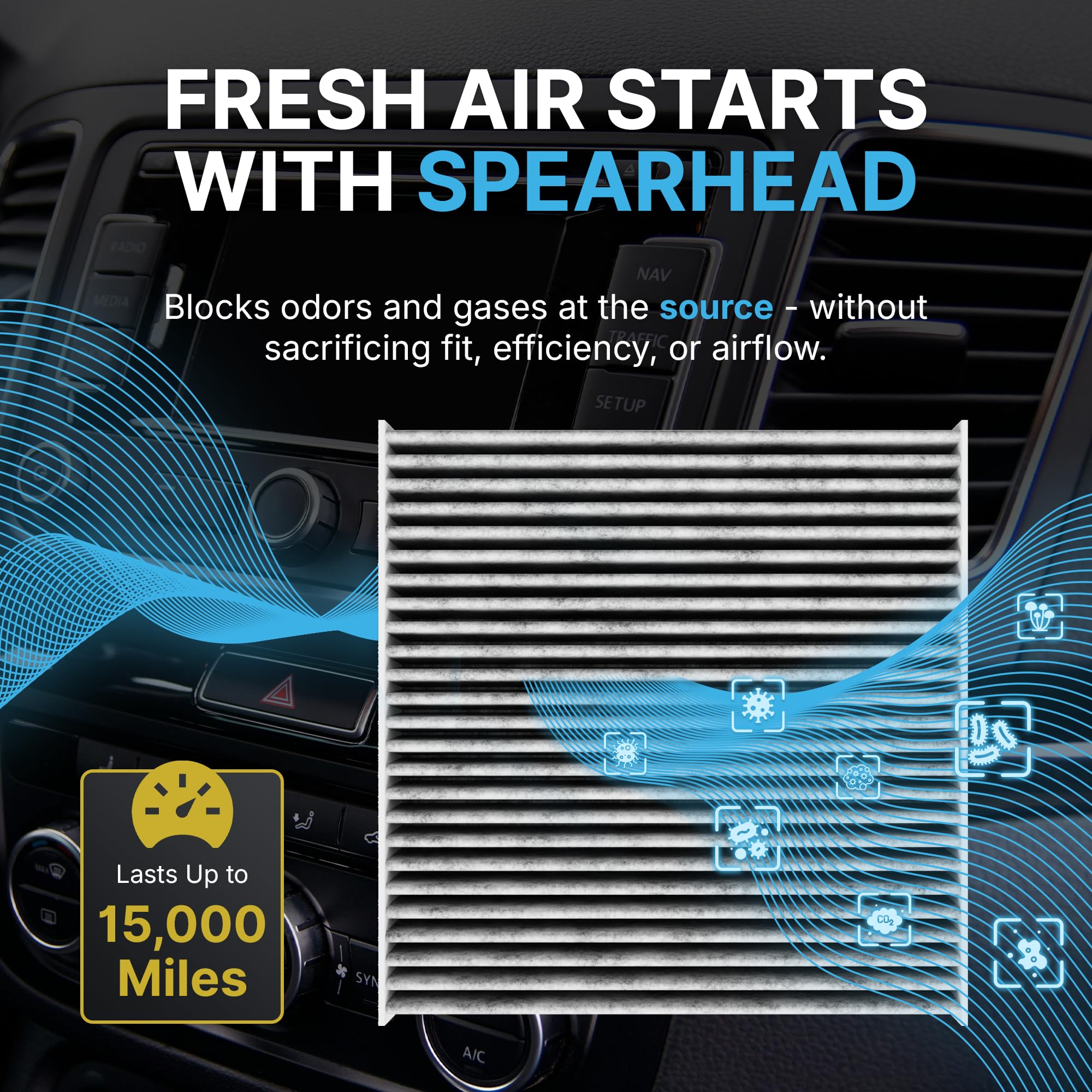 SPEARHEAD BE-450 next to ruler showing compact accurate fitment