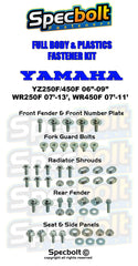 Specbolt fasteners installed on Yamaha plastics demonstrating secure fit