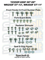 Specbolt instructions and labeled contents flat lay simplifying installation