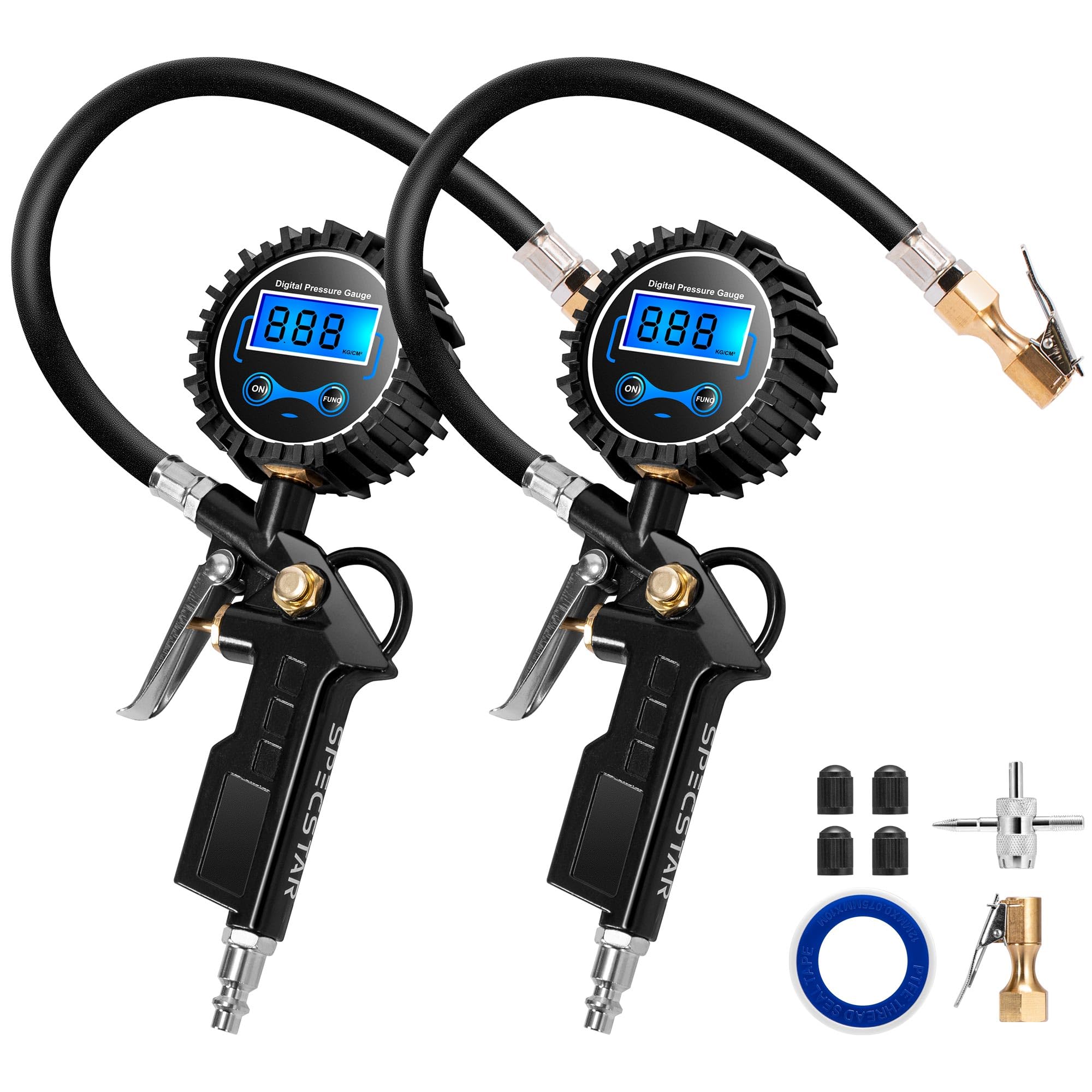 SPECSTAR front view of both gauges showing compact design and portability