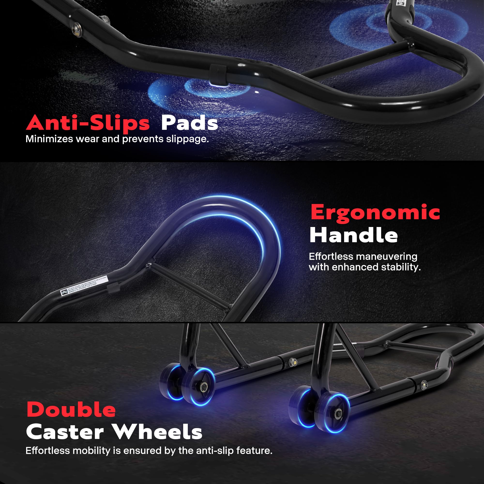 SPECSTAR rolling wheels closeup showing smooth maneuvering benefit