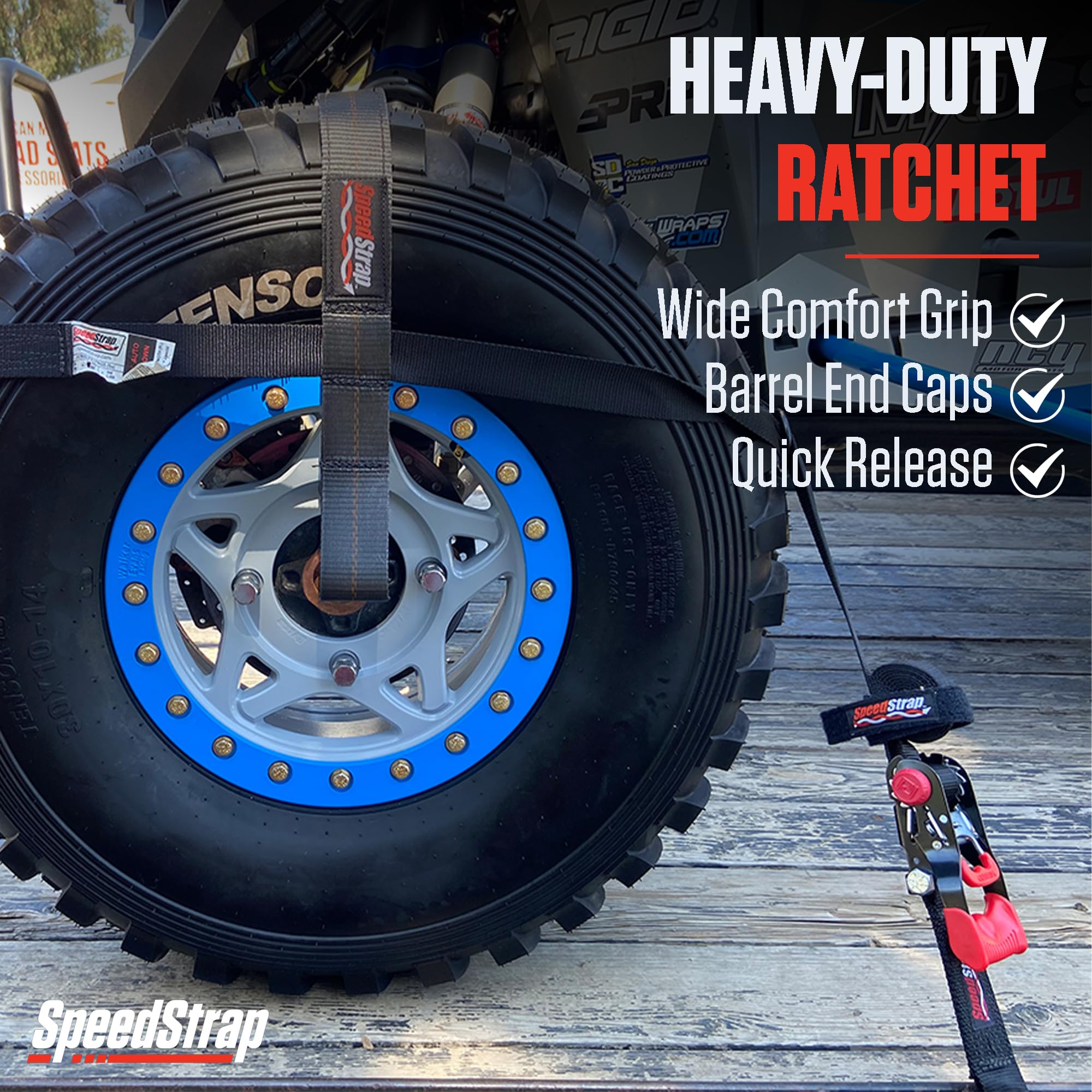 SpeedStrap barrel end cap contacting rim, protects wheel finish during tension
