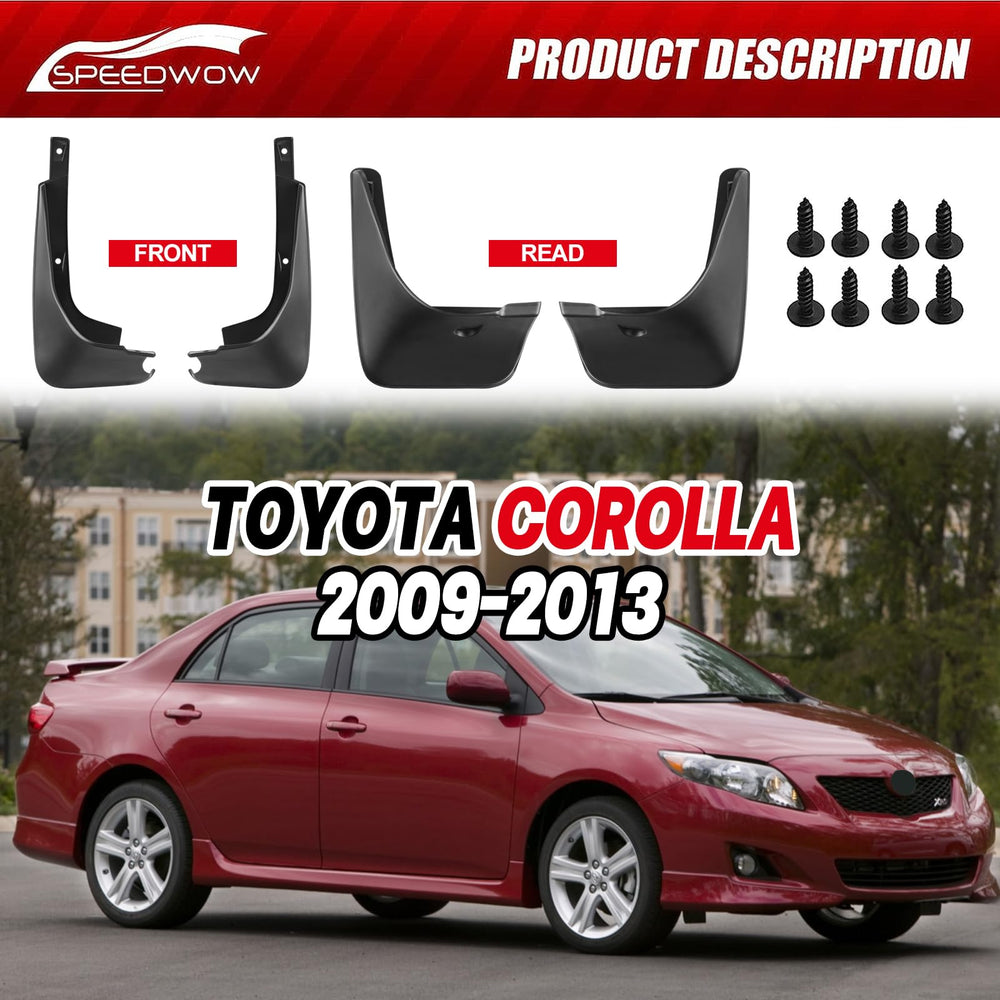 SPEEDWOW mud flaps on Corolla in wet conditions reducing spray