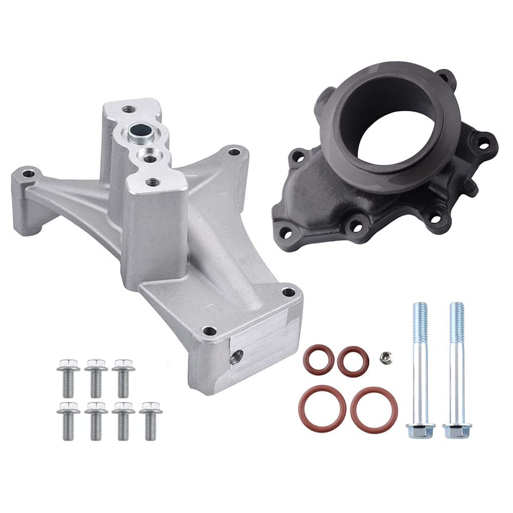 SPELAB front view of turbo pedestal showing fitment and improved flow benefit