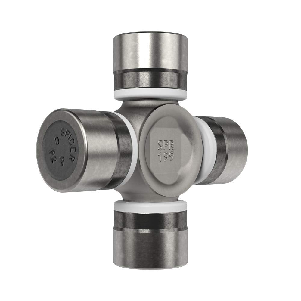 Spicer u-joint next to ruler showing 3.625-inch outside-to-outside measurement for fit checking