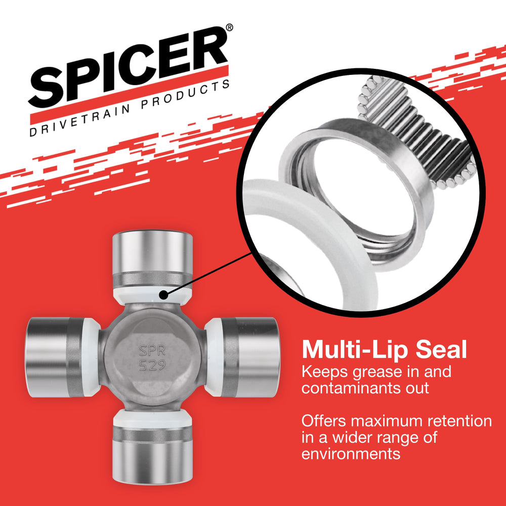 Close shot of Spicer part number label for quick cross-reference to vehicle applications