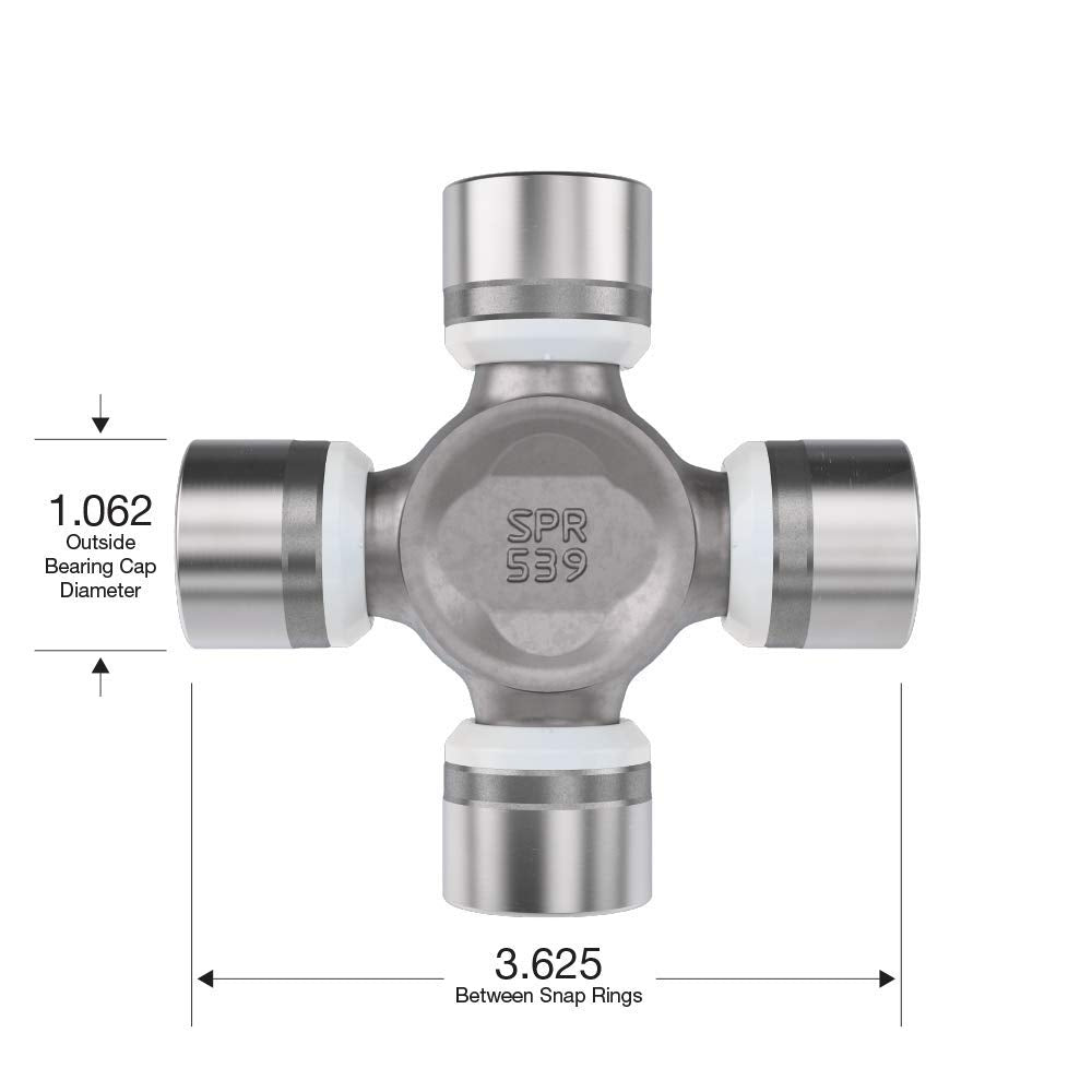 Spicer bearing cap close-up highlighting precise 1.062 inch diameter