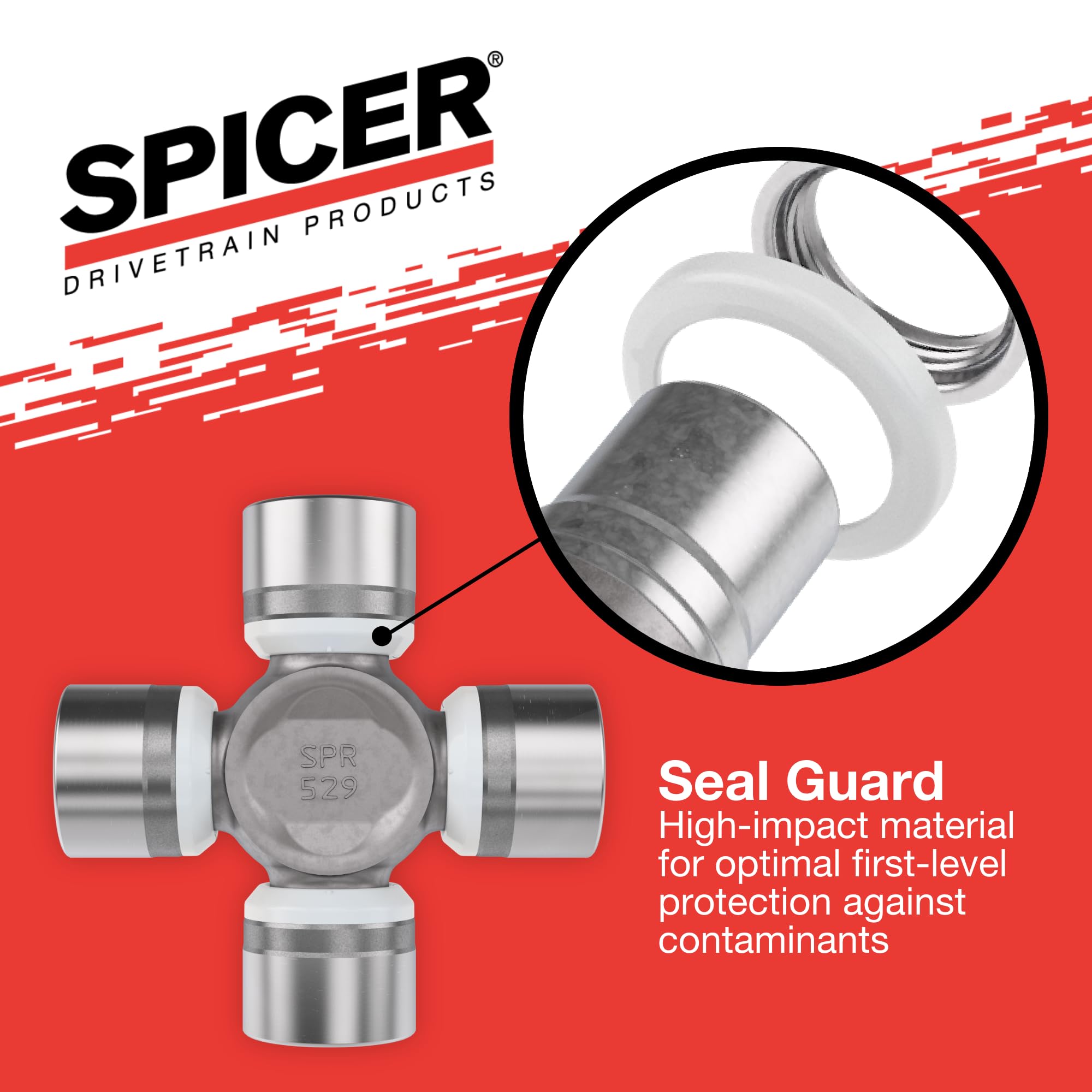 Spicer u-joint on garage bench conveying ease of professional installation