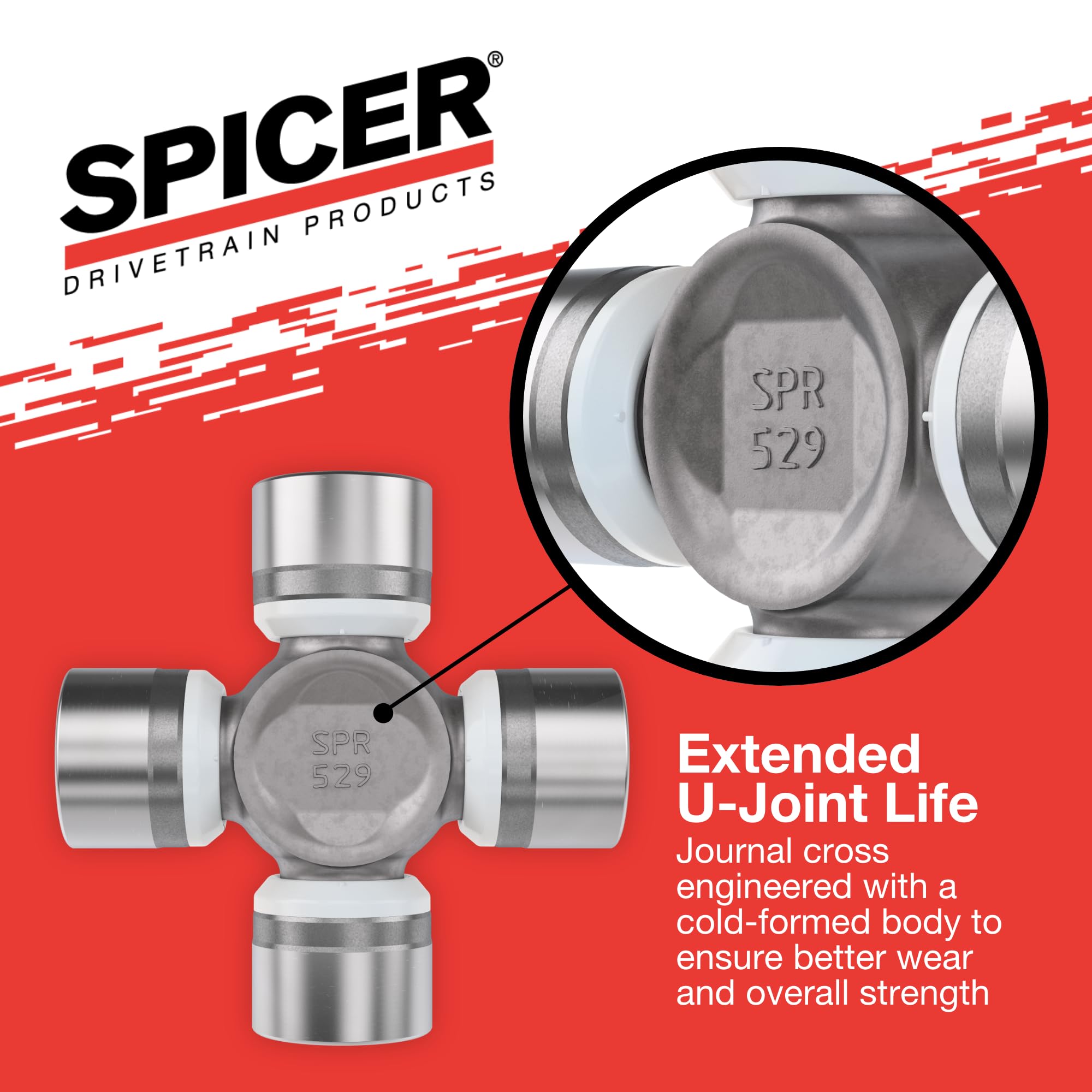 Spicer stamped markings and part number for authenticity verification