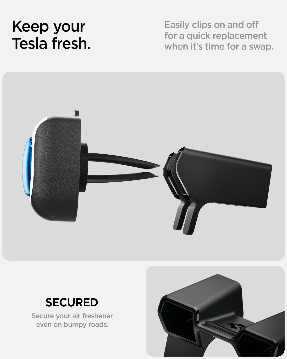 Spigen adapter texture detail emphasizing durable finish and longevity