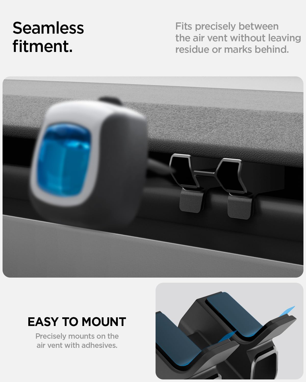 Spigen adapter next to a credit card showing compact size and convenience